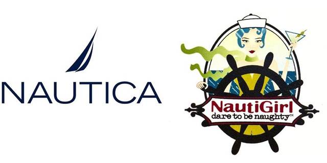 Nautica and NautiGirl logo comparison